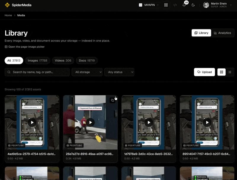 Stop paying Cloudinary, Vimeo, and Mux — it's all in SpiderIQ now (and it's AI-native)